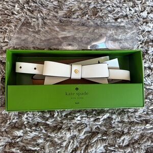 Kate Spade Ivory Bow Belt